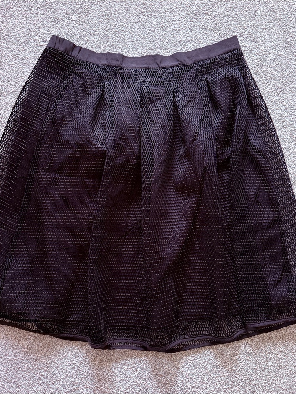 Eloquii Black Mesh Skater Skirt